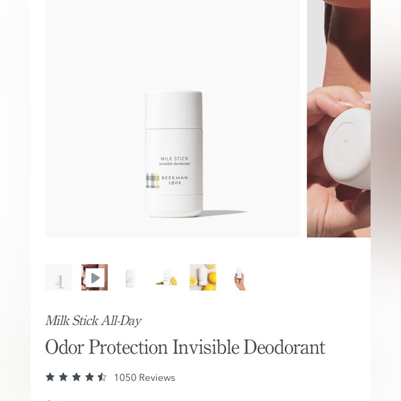 Beekman 1802 milk stick invisible deodorant - Picture 2 of 7